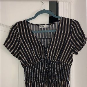 Hollister Navy Blue long pant romper